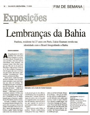 Lucia Guanaes - presse - A Tarde - 2005-01-07
