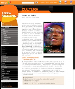 Lucia Guanaes - article - Transfigurations - Terra Magazine - 2007-01-31