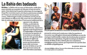 Lucia Guanaes - presse - Au coeur de Bahia - LibÃ©ration - 2000-02-11